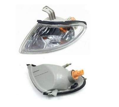 Pair Crystal & Stripes Corner Lamp Fits Hyundai Accent 1998-2002