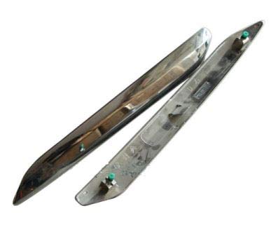 Pair Front Bumper Chrome Silver Trim Strip Decoration Cover Fits Citroen C5 2008-2015