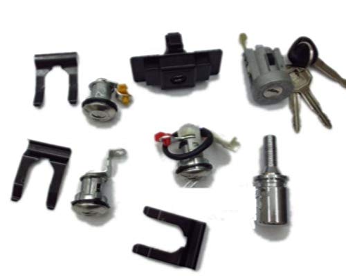 Ignition+Glove Box+Spare Tire+Door Lock Cylinder & Key Set Fits Mitsubishi Pajero Montero Mk2 2Nd V32 4G54