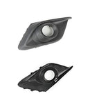 Pair Front Bumper Cover Fog Light Grilles Cover Left & Right Fits Mazda 3 2014-2016