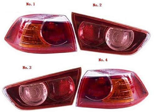 Rear Lamps Tail Lights Fits 2007-2014 Mitsubishi Lancer X Evo (No.4)